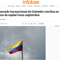 El mercado transaccional de Colombia moviliza un 14% menos de capital hasta septiembre